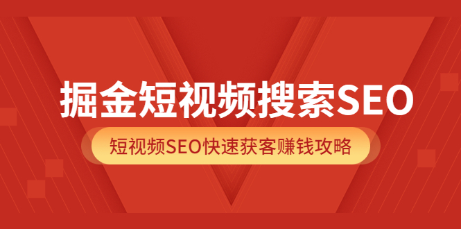 掘金短视频搜索SEO，短视频SEO快速获客赚钱攻略（价值980）插图